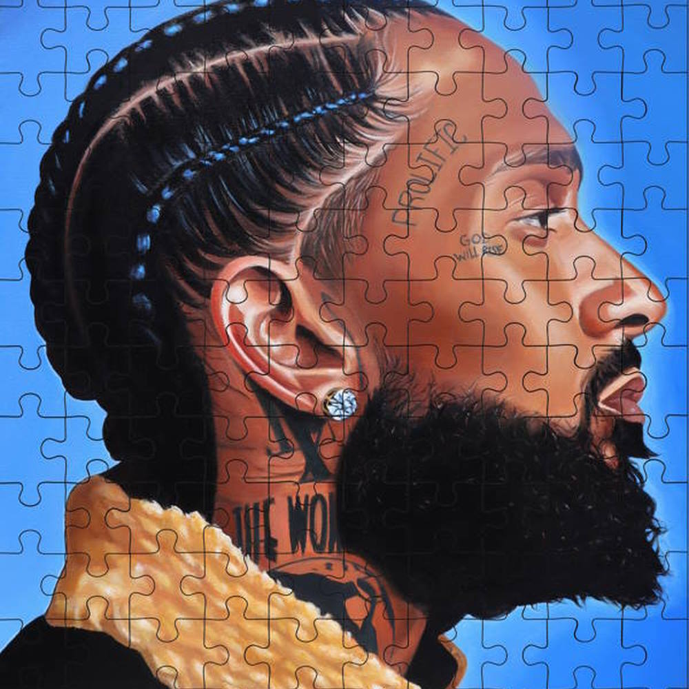 Nipsey Hussle puzzle in colour by Dina Gris studio artist collection