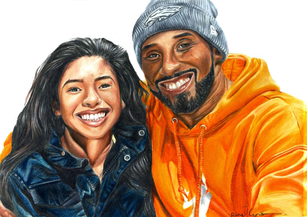 Kobe and Gigi original painting