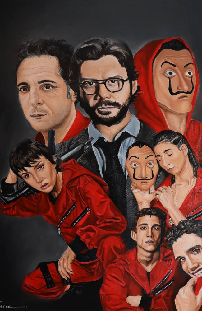 La Casa de Papel Tribute original painting